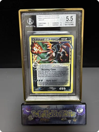 Pokemon Card Charizard Gold Star 100/101 EX Dragon Frontiers Holo BGS 5.5