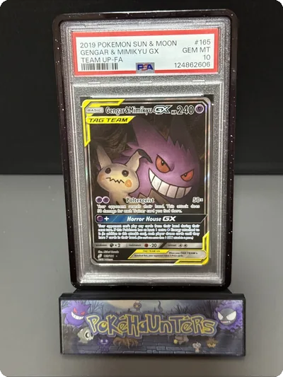 Pokemon Card Gengar & Mimikyu GX 165/181 Sun & Moon Team Up PSA 10